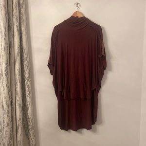 High end boutique oversized hooded tunic